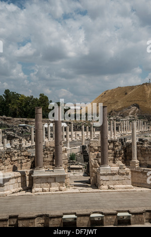 Vista dal teatro Bet Shean Israele Foto Stock