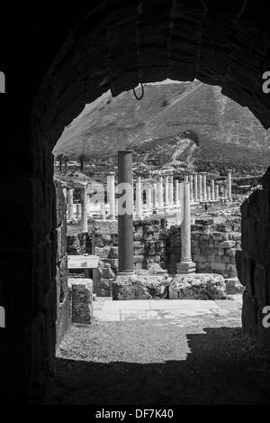 Vista dal teatro Bet Shean Israele Foto Stock