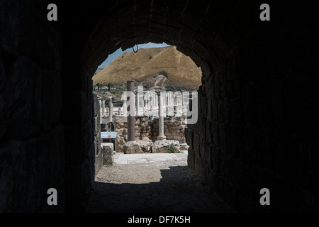 Vista dal teatro Bet Shean Israele Foto Stock