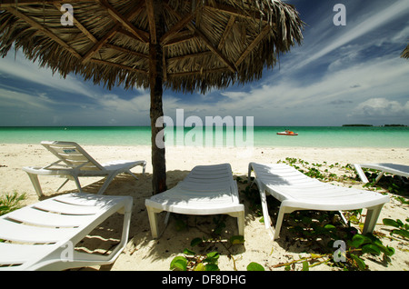 Giocare a Pilar, una delle migliori spiagge della Cuba - Cayo Guillermo Cuba Foto Stock