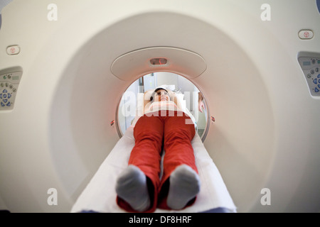 Addome, CT scan esame Foto Stock