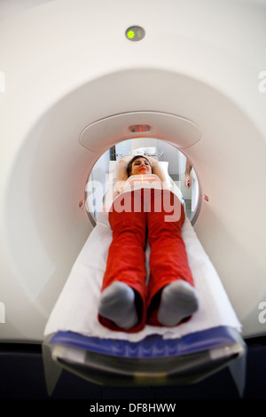 Addome, CT scan esame Foto Stock