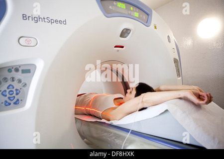 Addome, CT scan esame Foto Stock