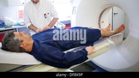 Addome, CT scan esame Foto Stock