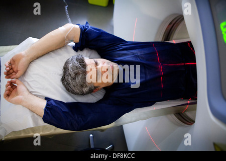 Addome, CT scan esame Foto Stock