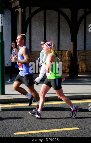 Il Nottingham Robin Hood Marathon 2013. Foto Stock