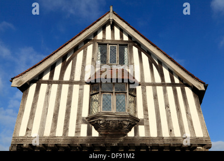 Occhio, Suffolk, medievale Guildhall, dettaglio, Inghilterra edificio con travi di legno degli edifici Foto Stock