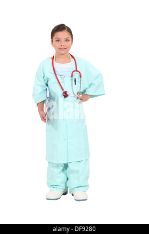 Ragazza in abito medico Foto Stock