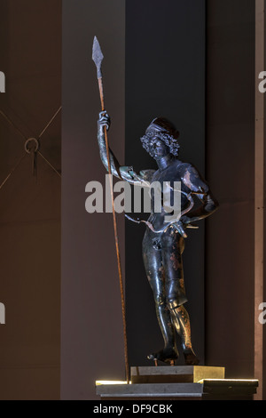 In bronzo statua di Marte Zeugma mosaico Museo di Gaziantep Turchia Foto Stock