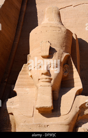 Grande Tempio di Ramesse II ad Abu Simbel Egitto superiore Foto Stock