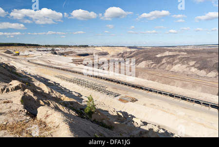 Vattenfall marrone a cielo aperto della miniera di carbone - Welzow Süd, Brandeburgo, Germania, Europa Foto Stock