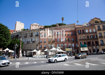 Piazza Yenne a Cagliari in Sardegna Foto Stock