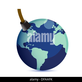 Messa a terra a rischio concetto del braccio. illustration design Foto Stock