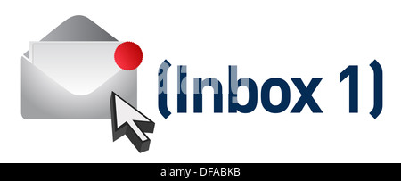 Nuovo messaggio di posta elettronica nella Posta in arrivo concept Foto Stock