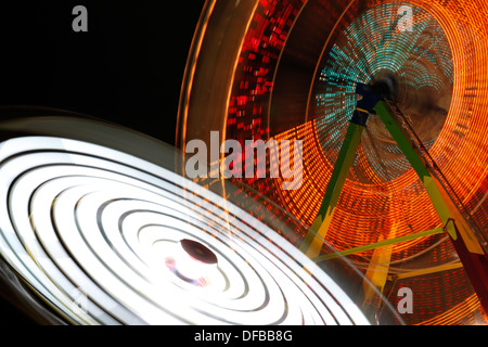 Luci di Evergreen State Fair in Puyallup WA Foto Stock