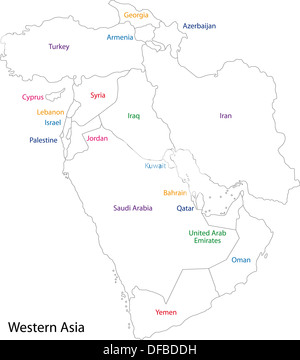 Profilo Asia Occidentale Foto Stock