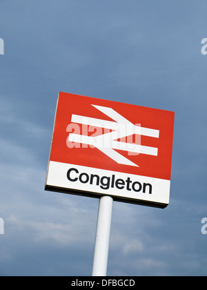 La British Rail Congleton segno REGNO UNITO Foto Stock