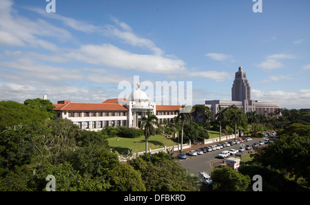 Una vista generale dell'Università di KwaZulu Natal con Howard College e il Memorial Tower, 27 gennaio 2011. © Rogan Ward 2011 Foto Stock