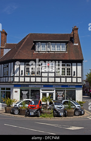 La Renault Twizy auto elettriche a noleggio a New Forest Town di Brockenhurst, Foto Stock