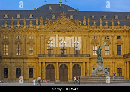 Wurzburg, Würzburg, Residenz, Würzburg Residenz, Sito Patrimonio Mondiale dell'UNESCO, la Strada Romantica, Romantische Strasse, Franconia, Foto Stock