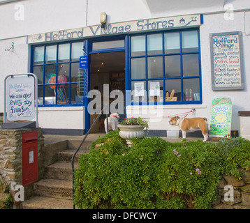 Negozio di paese Helford, Cornwall, Inghilterra Foto Stock