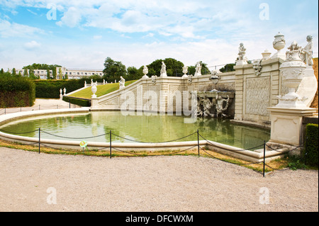 Fontana nel Palazzo Belvedere - Vienna, Austria Foto Stock