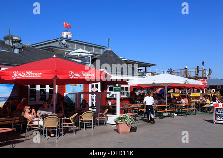 Ristorante di Pesce Gosch, Elenco Harbour, isola di Sylt, Schleswig-Holstein, Germania Foto Stock