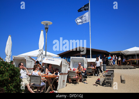 Ristorante sulla spiaggia SANSIBAR vicino a Rantum, isola di Sylt, Schleswig-Holstein, Germania Foto Stock