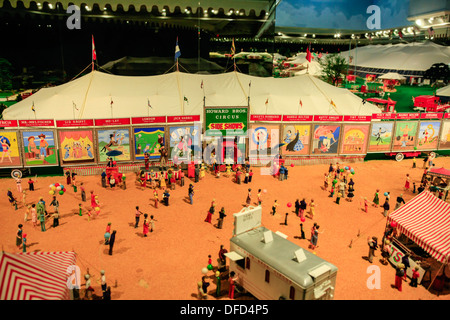 Il Circo Miniture esposizione presso il Museo Ringling in Sarasota FL Foto Stock