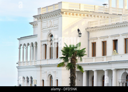 Palazzo di Livadia, Crimea, Ucraina. Ubicazione della storica Conferenza di Yalta alla fine della II Guerra Mondiale Foto Stock