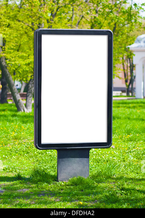 Blank cartelloni pubblicitari sulla strada, per accogliere il testo o le immagini Foto Stock