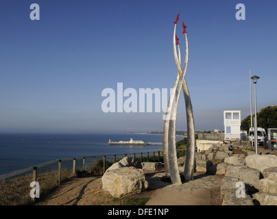 Le frecce rosse memoriale sulla East Cliff sopra la spiaggia di Bournemouth Dorset Inghilterra Foto Stock