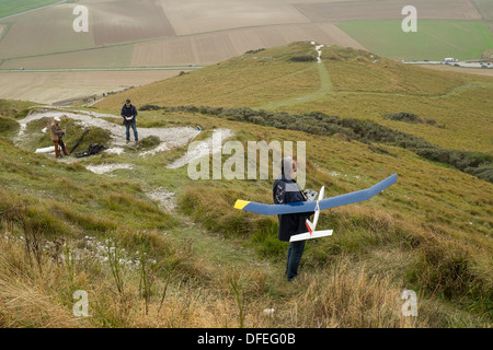 Modello appassionato di aeromobili Foto Stock