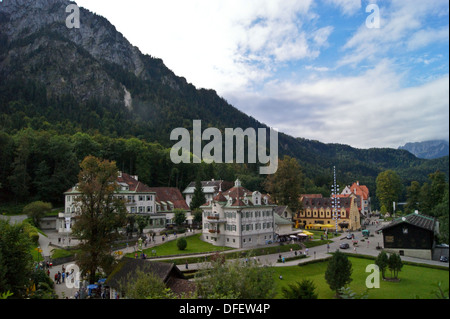 Villa Jagerhaus, Hohenschwangau village, Baviera, Baviera, Germania Foto Stock