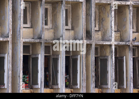 Le facciate del vecchio Yangon Foto Stock