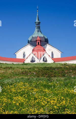 Chiesa del pellegrinaggio di San Giovanni di Nepomuk. Zdar nad Sazavou, Repubblica Ceca Foto Stock
