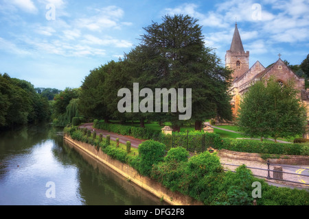 Bradford on Avon, chiesa della Santa Trinità, Wiltshire, Inghilterra, Regno Unito Foto Stock