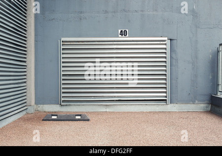 Area parcheggio, background urbano Foto Stock