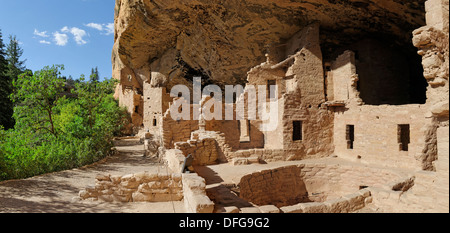 Anasazi cliff dwellings, Spruce Tree House, Casa Eco, Mesa Verde National Park, COLORADO, Stati Uniti Foto Stock