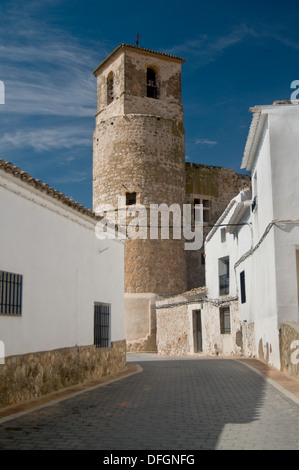 Il castello di Garcimuñoz in Cuenca. Spagna Foto Stock