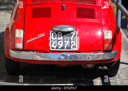 Un Rosso Fiat Cinquecento 500. Foto Stock