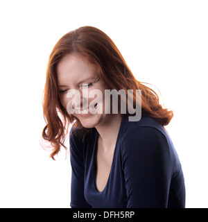 donna che ride Foto Stock