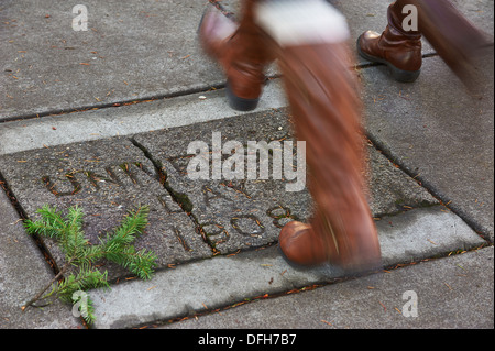 Un segno presso il campus.University of Oregon. Foto Stock