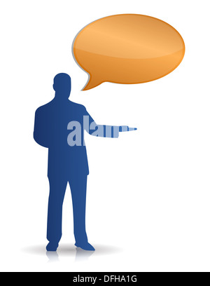 Messaggio bolle isolate su uno sfondo bianco Foto Stock