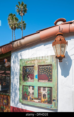 California, Old Town San Diego State Historic Park, edificio decorazione dettaglio Foto Stock