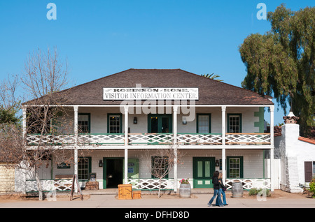 California, Old Town San Diego State Historic Park, Robinson-Rose casa costruita 1853 Visitor Information Centre Foto Stock