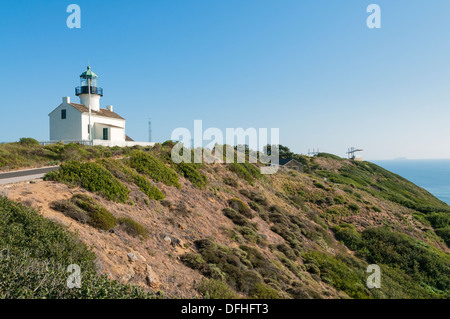 California, San Diego, vecchio punto Loma faro completato 1855 Foto Stock