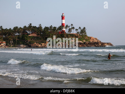 Kovalam, Lighthouse Beach, Malabarian Costa, il Malabar, Kerala, India, Asia Foto Stock
