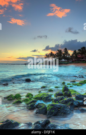 Stati Uniti d'America, Hawaii, Kauai, Poipu Beach Foto Stock