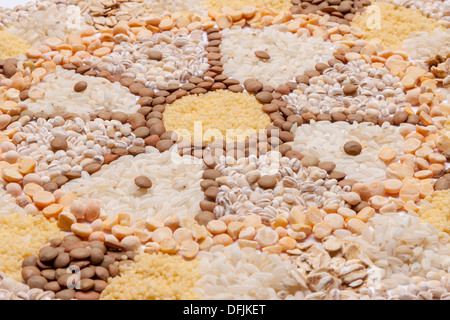 Cibo mandala ruota. Foto Stock